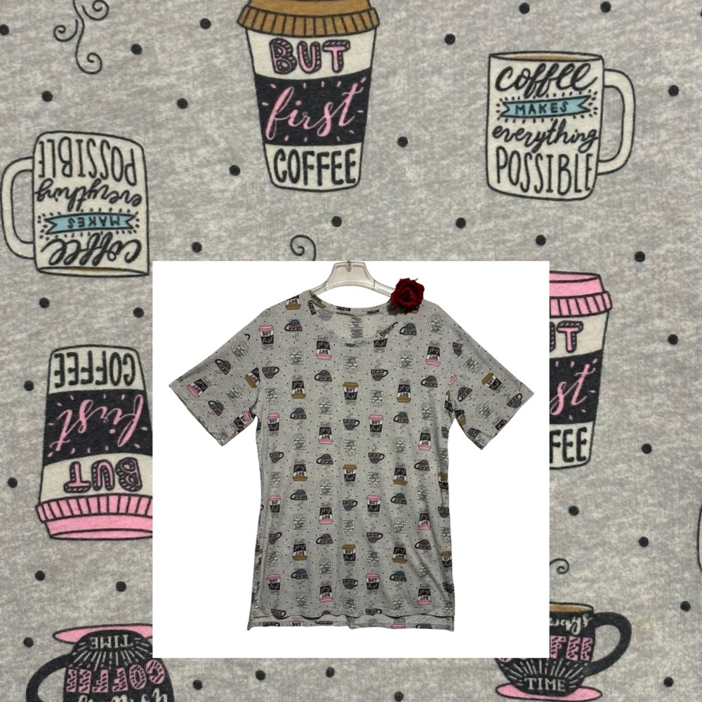 Secret treasures sleep shirt nightgown coffee print fairycore cotton/modal Sm